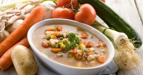 Σούπα πουρέ λαχανικών για γαστρίτιδα